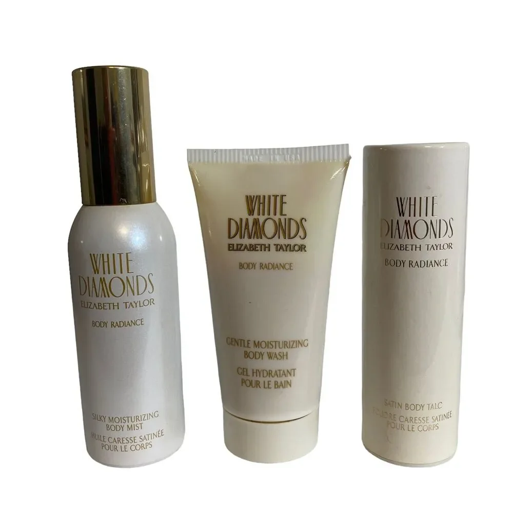 White Diamonds Elizabeth Taylor Body Radiance Satin Body Talc Body wash & Mist